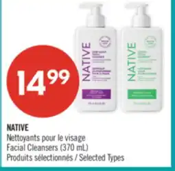 Pharmaprix NATIVE Facial Cleansers (370 mL) offer