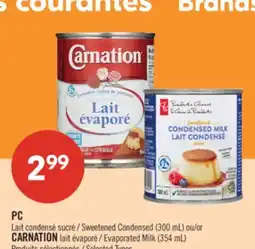 Pharmaprix PC Sweetened Condensed (300 mL) or CARNATION Evaporated Milk (354 mL) offer