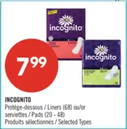 Pharmaprix INCOGNITO Liners (68) or Pads (20 - 48) offer