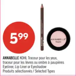 Pharmaprix ANNABELLE KOHL Traceur pour les yeux, traceur pour les lèvres ou ombre à paupières offer