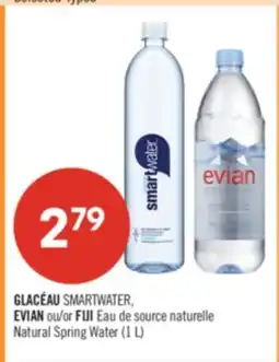 Pharmaprix GLACÉAU SMARTWATER, EVIAN ou FUJI Eau de source naturelle offer