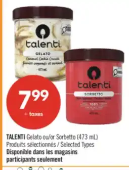 Pharmaprix TALENTI Gelato or Sorbetto (473 mL) offer