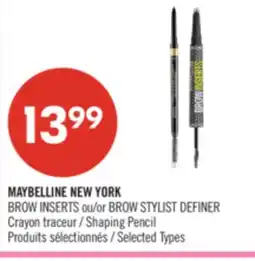 Pharmaprix MAYBELLINE NEW YORK BROW INSERTS or BROW STYLIST DEFINER Shaping Pencil offer