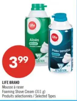 Pharmaprix LIFE BRAND Foaming Shave Cream offer