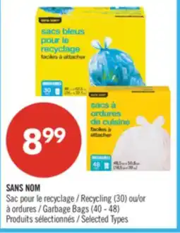 Pharmaprix NO NAME Recycling Bags (30) or Garbage Bags (40 - 48) offer