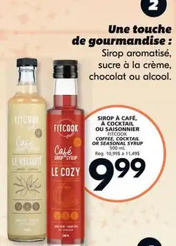 IGA FITCOOK COFFEE, COCKTAIL OR SEASONAL SYRUP offer