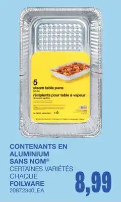 Wholesale Club CONTENANTS EN ALUMINIUM offer