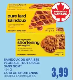 Wholesale Club SAINDOUX OU GRAISSE VÉGÉTALE TOUT USAGE offer