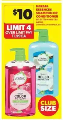 Real Canadian Superstore Herbal Essences Shampoo or Conditioner offer