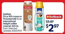 Walmart Sealtest or International Delight offer