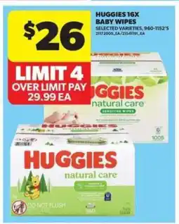 Real Canadian Superstore Huggies 16x Baby Wipes offer