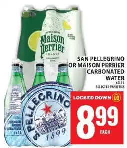 Food Basics San Pellegrino or Maison Perrier Carbonated Water offer