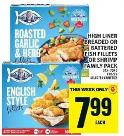 Food Basics High Liner Fish Fillets or Shrimp Family Pack offer