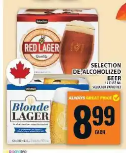 Food Basics SELECTION DE-ALCOHOLIZED BEER offer