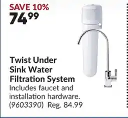Princess Auto Twist Under Sink Water Filtration System offer