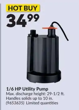 Princess Auto 1/6 HP Utility Pump offer