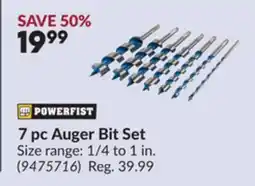 Princess Auto 7 pc Auger Bit Set offer
