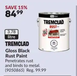 Princess Auto TREMCLAD Gloss Black Rust Paint offer