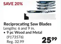 Princess Auto Reciprocating Saw Blades offer