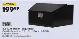 Princess Auto 3.8 cu. ft Trailer Tongue Box offer