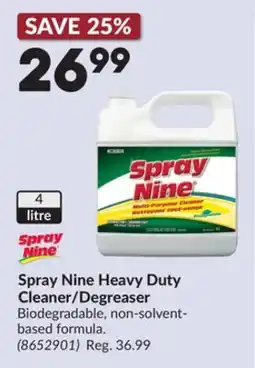 Princess Auto Spray Nine Heavy Duty Cleaner/Degreaser offer