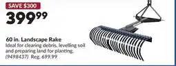 Princess Auto 60 in. Landscape Rake offer