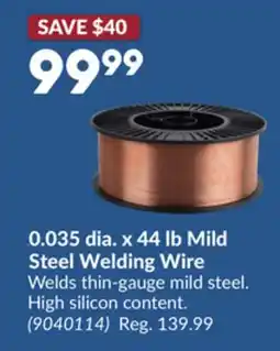 Princess Auto 0.035 dia. x 44 lb Mild Steel Welding Wire offer