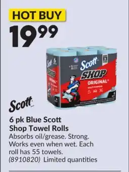 Princess Auto 6 pk Blue Scott Shop Towel Rolls offer