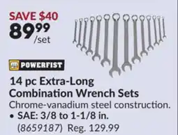 Princess Auto 14 pc Extra-Long Combination Wrench Sets offer