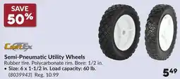 Princess Auto Semi-Pneumatic Utility Wheels offer