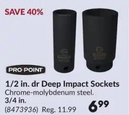 Princess Auto 1/2 in. dr Deep Impact Sockets offer