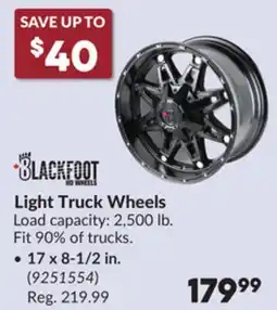 Princess Auto Light Truck Wheels offer
