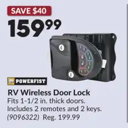 Princess Auto RV Wireless Door Lock offer