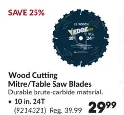 Princess Auto Wood Cutting Mitre/Table Saw Blades offer