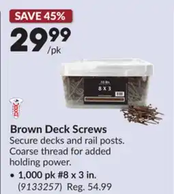 Princess Auto Brown Deck Screws offer
