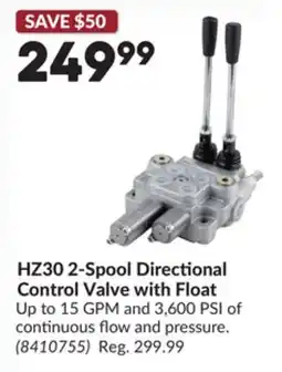 Princess Auto HZ30 2-Spool Directional Control Valve with Float offer