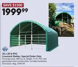 Princess Auto 20 x 20 ftPVC Livestock Shelter, Special Order Only offer