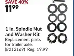 Princess Auto 1 in. Spindle Nut and Washer Kit offer