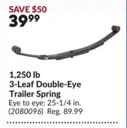Princess Auto 1,250 lb 3-Leaf Double-Eye Trailer Spring offer