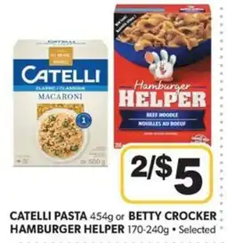 Colemans catelli pasta macaroni or betty crocker hamburger helper offer