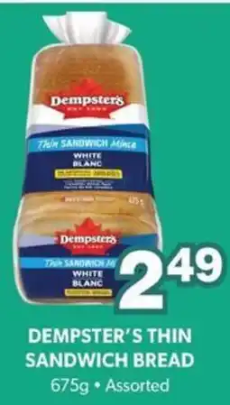 Colemans Dempster's thin sandwich bread offer