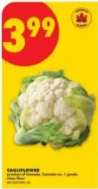 No Frills Cauliflower offer