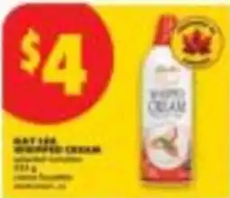 No Frills day 100 whipped cream offer