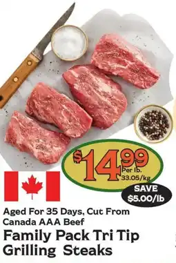 The Garden Basket Family Pack Tri Tip Grilling Steaks offer