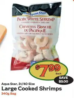The Garden Basket Aqua Star large cooked shrimps offer