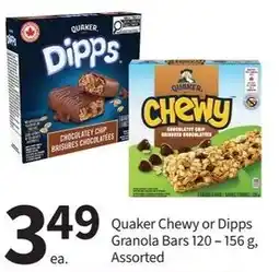 Pharmasave Quaker Chewy or Dipp's Granola Bars offer