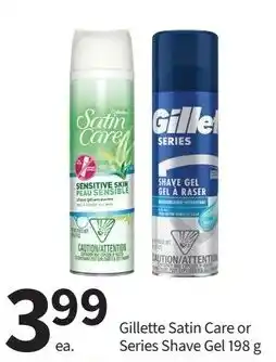 Pharmasave Gillette Satin Care or Series Shave Gel offer