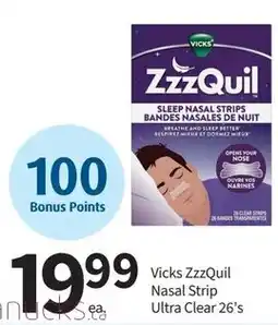 Pharmasave Vicks ZzzQuil Nasal Strip Ultra Clear offer
