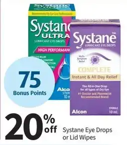 Pharmasave Systane Eye Drops or Lid Wipes offer