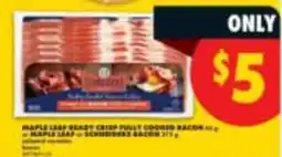 No Frills maple leaf ready crisp fully cooked bacon offer